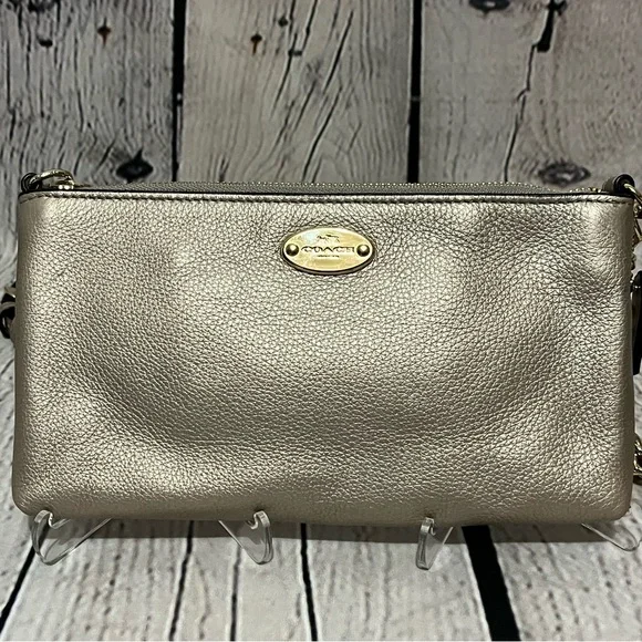 ✅SOLD✅ Vintage Y2K Coach Lyla Double Gusset Leather Crossbody Bag - Picture 17 of 17